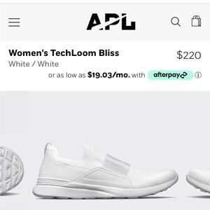 Size 6.5 APL techloom bliss shoes, white